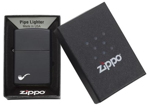 Zippo Black Matte Pipe Pocket Lighter Zippo